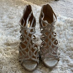 Sparkly champagne heels